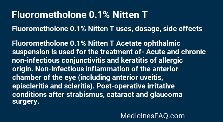 Fluorometholone 0.1% Nitten T