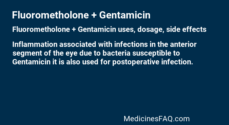 Fluorometholone + Gentamicin