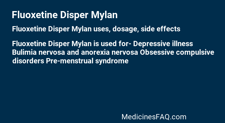 Fluoxetine Disper Mylan