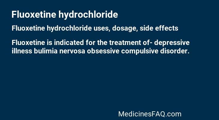 Fluoxetine hydrochloride