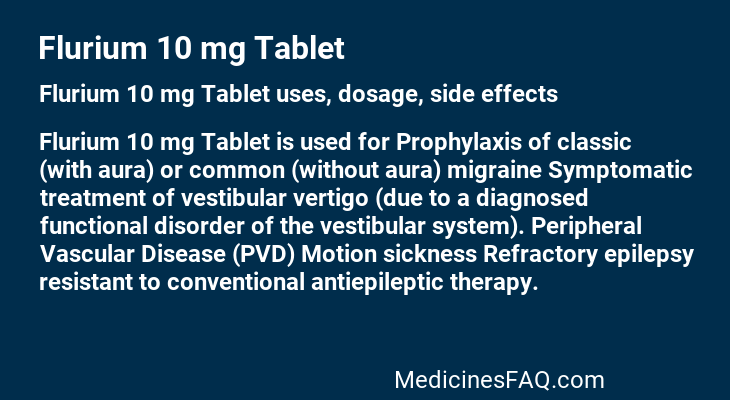 Flurium 10 mg Tablet