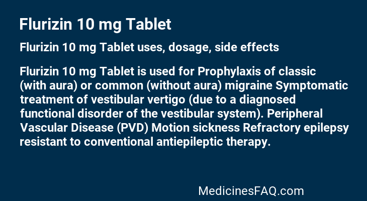 Flurizin 10 mg Tablet