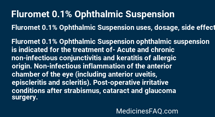 Fluromet 0.1% Ophthalmic Suspension