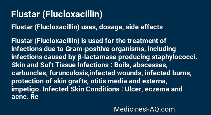 Flustar (Flucloxacillin)