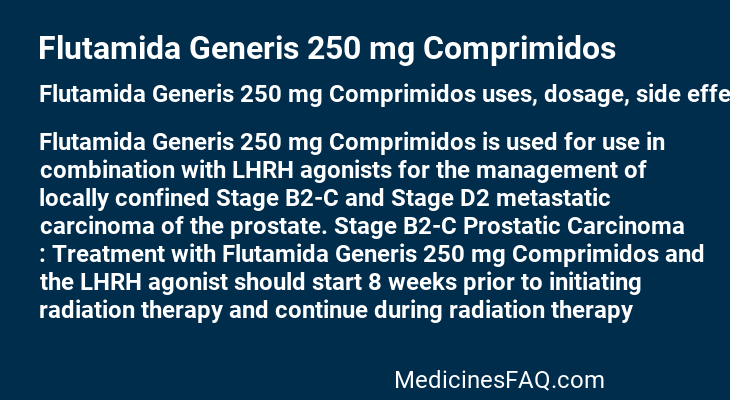 Flutamida Generis 250 mg Comprimidos