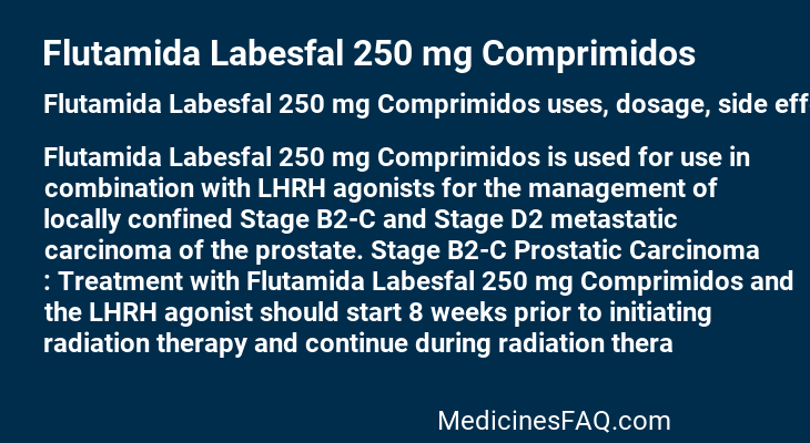 Flutamida Labesfal 250 mg Comprimidos