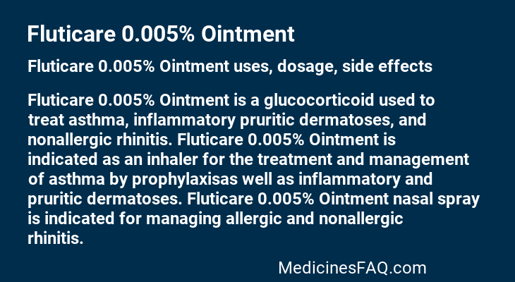 Fluticare 0.005% Ointment