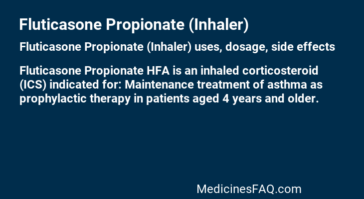 Fluticasone Propionate (Inhaler)