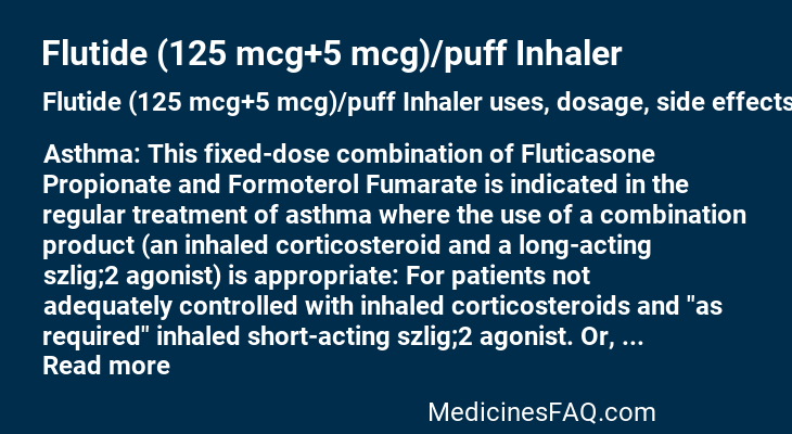 Flutide (125 mcg+5 mcg)/puff Inhaler