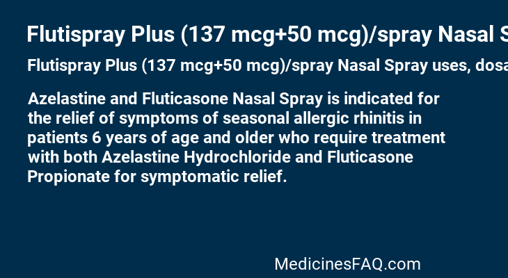 Flutispray Plus (137 mcg+50 mcg)/spray Nasal Spray