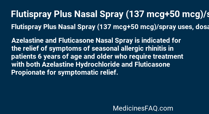 Flutispray Plus Nasal Spray (137 mcg+50 mcg)/spray