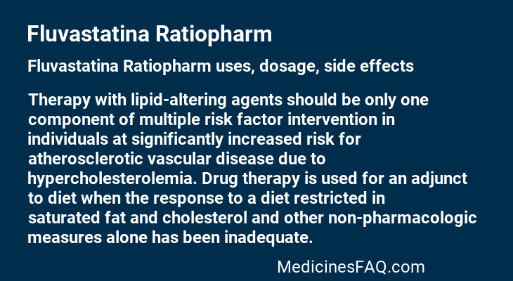 Fluvastatina Ratiopharm