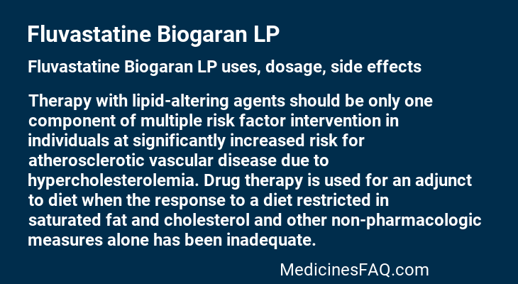 Fluvastatine Biogaran LP