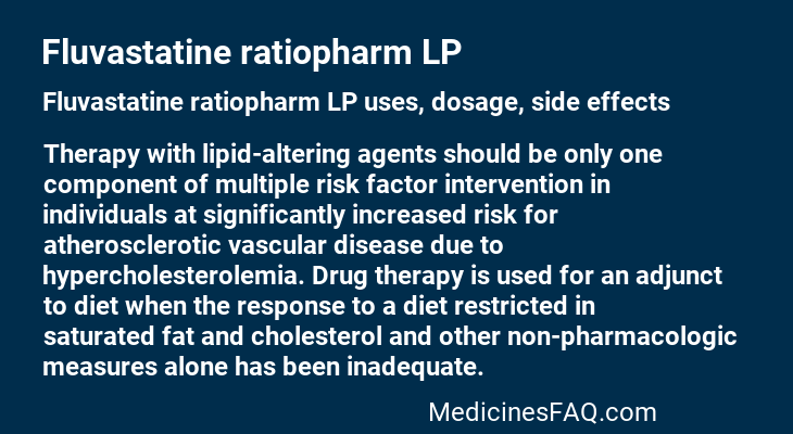 Fluvastatine ratiopharm LP