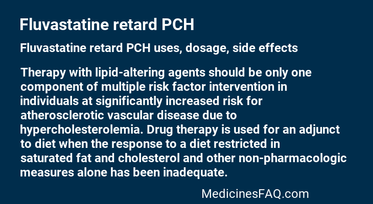 Fluvastatine retard PCH