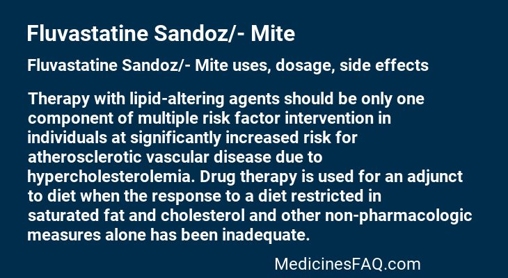 Fluvastatine Sandoz/- Mite