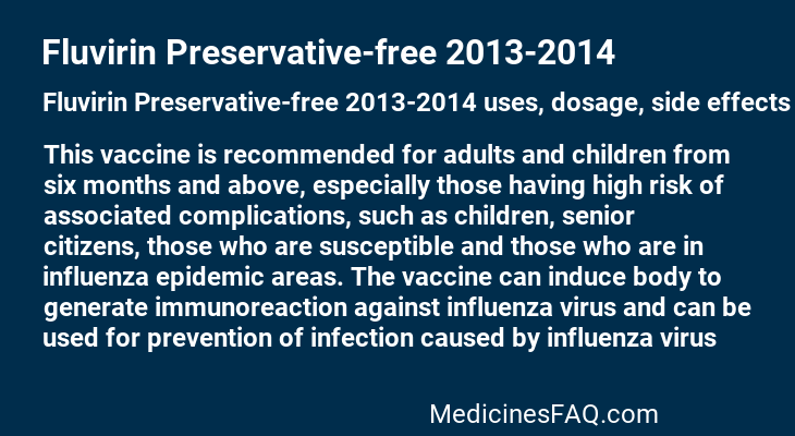 Fluvirin Preservative-free 2013-2014