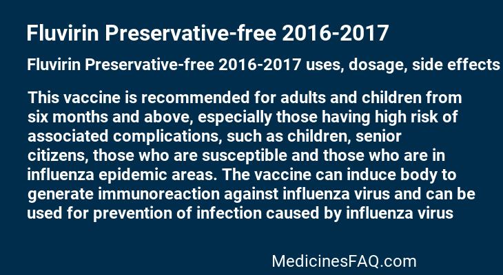 Fluvirin Preservative-free 2016-2017