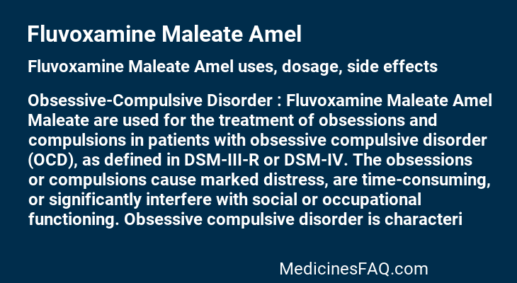 Fluvoxamine Maleate Amel