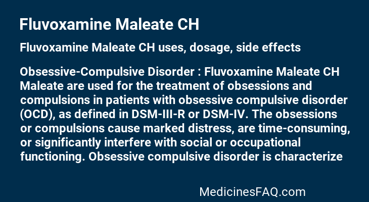 Fluvoxamine Maleate CH