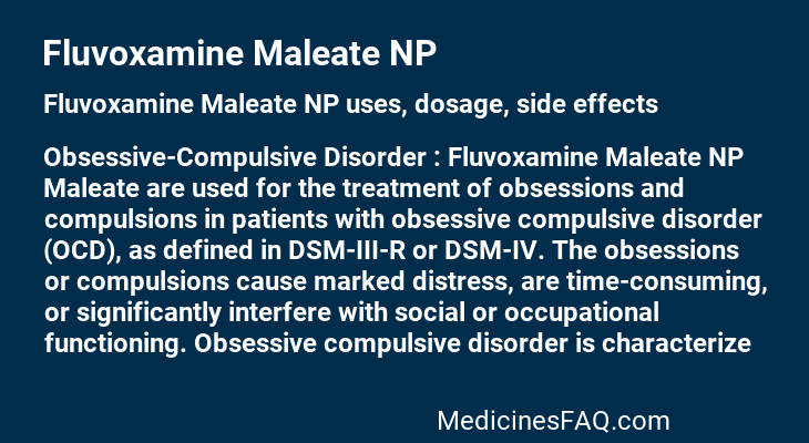 Fluvoxamine Maleate NP