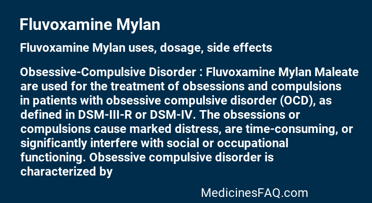 Fluvoxamine Mylan