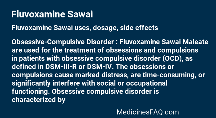 Fluvoxamine Sawai