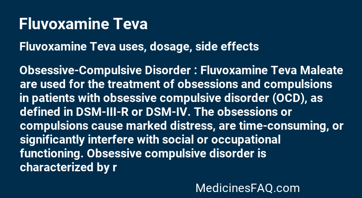 Fluvoxamine Teva