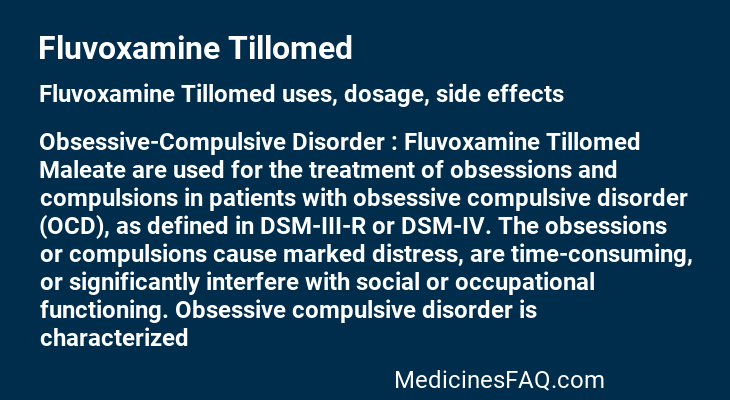 Fluvoxamine Tillomed