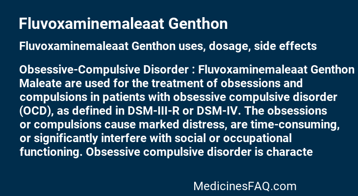 Fluvoxaminemaleaat Genthon