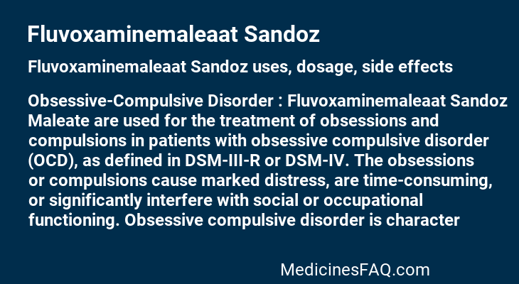 Fluvoxaminemaleaat Sandoz