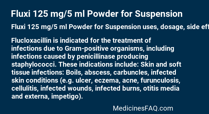 Fluxi 125 mg/5 ml Powder for Suspension