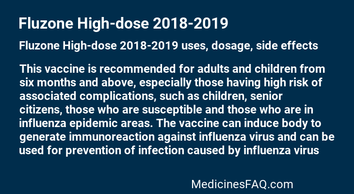 Fluzone High-dose 2018-2019