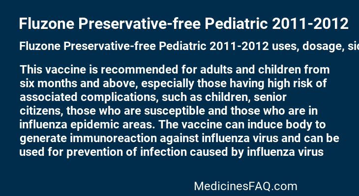 Fluzone Preservative-free Pediatric 2011-2012