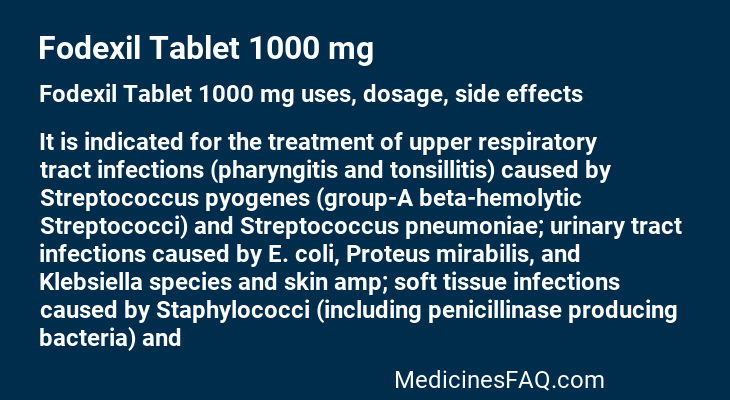 Fodexil Tablet 1000 mg