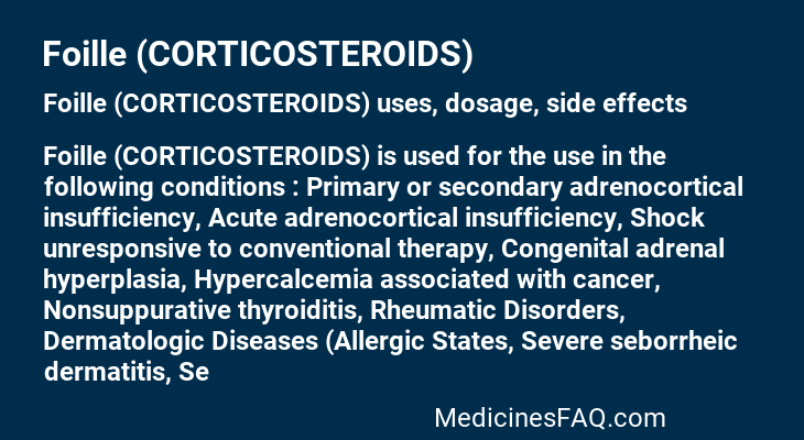 Foille (CORTICOSTEROIDS)