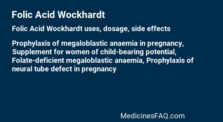 Folic Acid Wockhardt