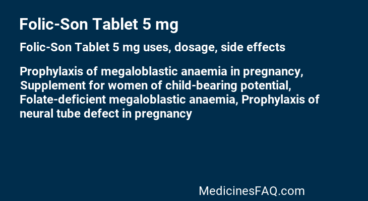 Folic-Son Tablet 5 mg