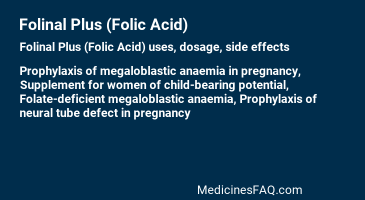 Folinal Plus (Folic Acid)
