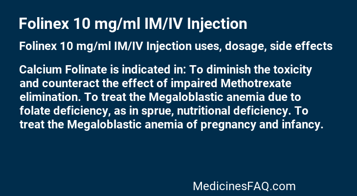 Folinex 10 mg/ml IM/IV Injection