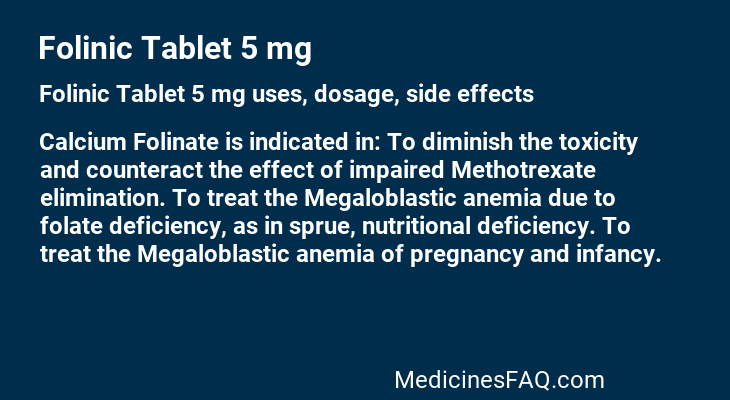 Folinic Tablet 5 mg