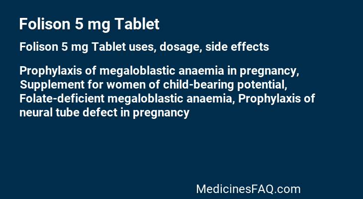 Folison 5 mg Tablet