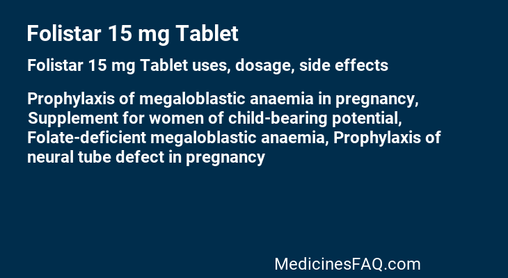 Folistar 15 mg Tablet