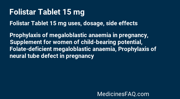 Folistar Tablet 15 mg