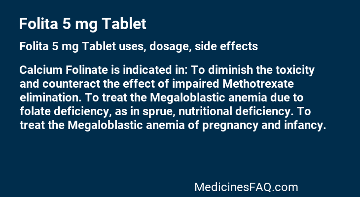 Folita 5 mg Tablet