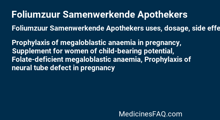 Foliumzuur Samenwerkende Apothekers