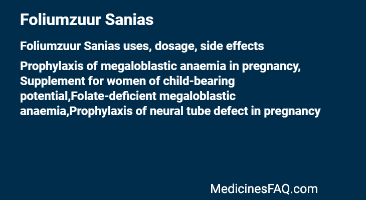 Foliumzuur Sanias