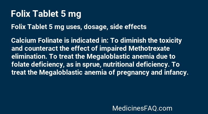 Folix Tablet 5 mg