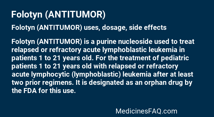 Folotyn (ANTITUMOR)