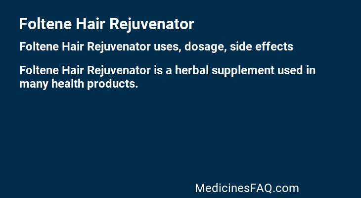 Foltene Hair Rejuvenator